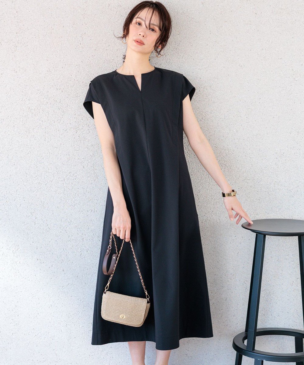 【組曲/KUMIKYOKU】の【先行予約】ソフトサッカー ワンピース 人気、トレンドファッション・服の通販 founy(ファニー) 　ファッション　Fashion　レディースファッション　Fashion for Women　ワンピース　Dresses　春　Spring　サッカー　Seersucker, Summer Fabric　シンプル　Simple, Minimal　ストライプ　Stripe, Striped Pattern　ストレッチ　Stretch, Stretchy Fabric　スリット　Slit, Slit Detail　スリーブ　Sleeve, Long Sleeve / Short Sleeve　ダブル　Double, Double-Breasted　フィット　Fit, Slim Fit　フレア　Flare, Flared　ペチコート　Petticoat, Underskirt　ポケット　Pocket, Pocket Detail　S/S・春夏　SS, Spring/Summer, Warm Season　おすすめ　Recommended / Our Picks　夏　Summer　エレガント 上品　Elegant　ビジネス 仕事 通勤　Business / Work / Commuting　 other-1|ID: prp329100004867780 ipo3291000000036262886