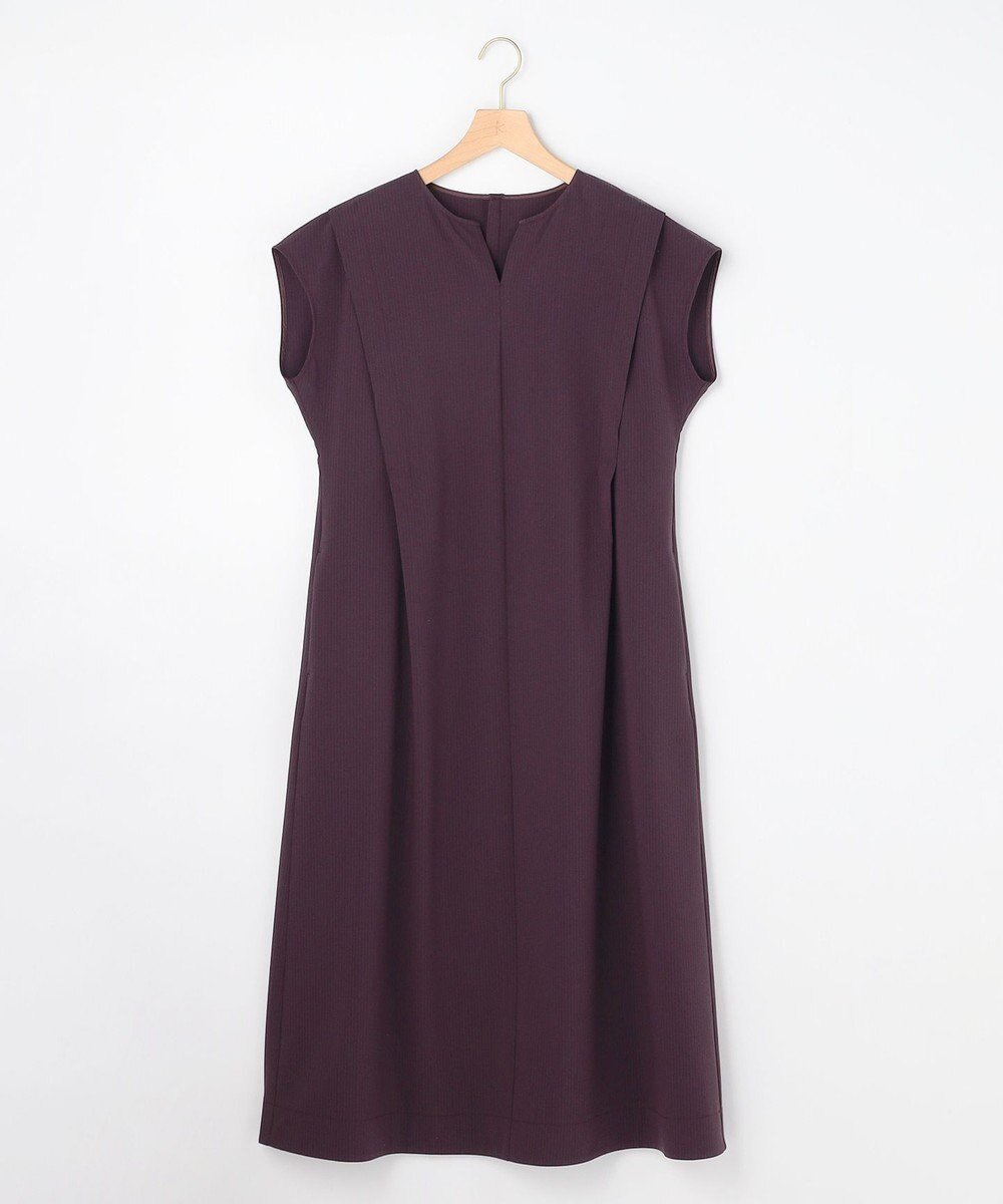 【組曲/KUMIKYOKU】の【先行予約】ソフトサッカー ワンピース インテリア・キッズ・メンズ・レディースファッション・服の通販 founy(ファニー) 　ファッション　Fashion　レディースファッション　Fashion for Women　ワンピース　Dresses　春　Spring　サッカー　Seersucker, Summer Fabric　シンプル　Simple, Minimal　ストライプ　Stripe, Striped Pattern　ストレッチ　Stretch, Stretchy Fabric　スリット　Slit, Slit Detail　スリーブ　Sleeve, Long Sleeve / Short Sleeve　ダブル　Double, Double-Breasted　フィット　Fit, Slim Fit　フレア　Flare, Flared　ペチコート　Petticoat, Underskirt　ポケット　Pocket, Pocket Detail　S/S・春夏　SS, Spring/Summer, Warm Season　おすすめ　Recommended / Our Picks　夏　Summer　エレガント 上品　Elegant　ビジネス 仕事 通勤　Business / Work / Commuting　マロン系|ID: prp329100004867780 ipo3291000000036262889