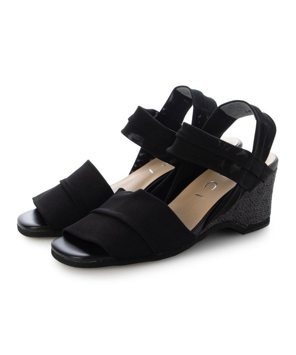 【モード エ ジャコモ/MODE ET JACOMO】のD ICI アンクルストラップストレッチサンダル インテリア・キッズ・メンズ・レディースファッション・服の通販 founy(ファニー) 　ファッション　Fashion　レディースファッション　Fashion for Women　サンダル　Sandals, Summer Shoes　シンプル　Simple, Minimal　ストレッチ　Stretch, Stretchy Fabric　ビジネス 仕事 通勤　Business / Work / Commuting　フォルム　Silhouette, Form　ラップ　Wrap, Wrap Design　エレガント 上品　Elegant　夏　Summer　定番　Standard, Basic Item　旅行　Travel　日本製　Made In Japan　春　Spring　S/S・春夏　SS, Spring/Summer, Warm Season　軽量　Lightweight, Ultra Light　ブラック|ID: prp329100004867790 ipo3291000000036262931