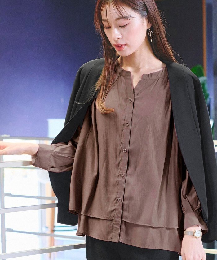 【ティアクラッセ/Tiaclasse】の【新色追加・洗える】重ねヘムタックブラウス インテリア・キッズ・メンズ・レディースファッション・服の通販 founy(ファニー) https://founy.com/ ファッション Fashion レディースファッション Fashion for Women トップス・カットソー Cut & Sew Tops シャツ・ブラウス・オフィスカジュアル Elegant Blouses & Button-Ups チュニック Tunic, Long Top フレア Flare, Flared ポケット Pocket, Pocket Detail エレガント 上品 Elegant 再入荷 Restock / Back in Stock 夏 Summer 新作・新入荷 New Arrivals / New In 春 Spring S/S・春夏 SS, Spring/Summer, Warm Season 洗える Machine Washable |ID: prp329100004868140 ipo3291000000036272408