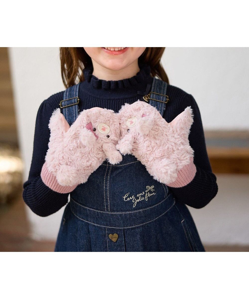 【エニィ/ANY / KIDS】のアニマルモチーフミトン インテリア・キッズ・メンズ・レディースファッション・服の通販 founy(ファニー) 　ファッション　Fashion　キッズファッション　Fashion for Kids　アニマル　Animal Print　スマホ　Smartphone, Mobile Device　人気　Popular, Best Seller　ポシェット　Pochette, Mini Bag　マフラー　Scarf, Muffler　冬　Winter / This Winter　A/W・秋冬　Autumn/Winter　再入荷　Restock / Back in Stock　おすすめ　Recommended / Our Picks　ウサギ|ID: prp329100004868142 ipo3291000000036272417
