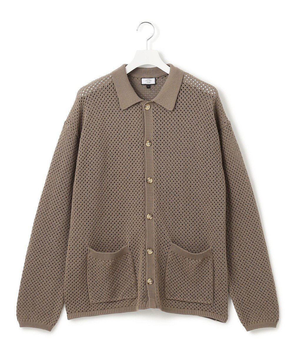 【ジェイプレスヨークストリート/J.PRESS YORK STREET】の【UNISEX】テープヤーンメッシュ カーディガン インテリア・キッズ・メンズ・レディースファッション・服の通販 founy(ファニー) 　ファッション　Fashion　レディースファッション　Fashion for Women　トップス・カットソー　Cut & Sew Tops　カーディガン・羽織り　Layered Style Cardigans　ユニセックス　Unisex, Genderless　カーディガン　Cardigan, Knitwear　トレンド　Trend, Trending Now　メッシュ　Mesh, Net Fabric　夏　Summer　定番　Standard, Basic Item　春　Spring　S/S・春夏　SS, Spring/Summer, Warm Season　ライトグレー系|ID: prp329100004868164 ipo3291000000036272565