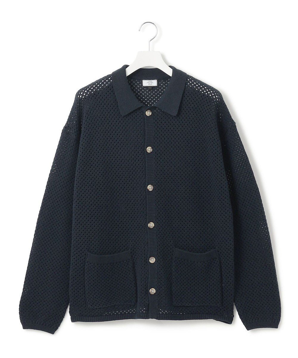 【ジェイプレスヨークストリート/J.PRESS YORK STREET】の【UNISEX】テープヤーンメッシュ カーディガン インテリア・キッズ・メンズ・レディースファッション・服の通販 founy(ファニー) 　ファッション　Fashion　レディースファッション　Fashion for Women　トップス・カットソー　Cut & Sew Tops　カーディガン・羽織り　Layered Style Cardigans　ユニセックス　Unisex, Genderless　カーディガン　Cardigan, Knitwear　トレンド　Trend, Trending Now　メッシュ　Mesh, Net Fabric　夏　Summer　定番　Standard, Basic Item　春　Spring　S/S・春夏　SS, Spring/Summer, Warm Season　ネイビー系|ID: prp329100004868164 ipo3291000000036272566