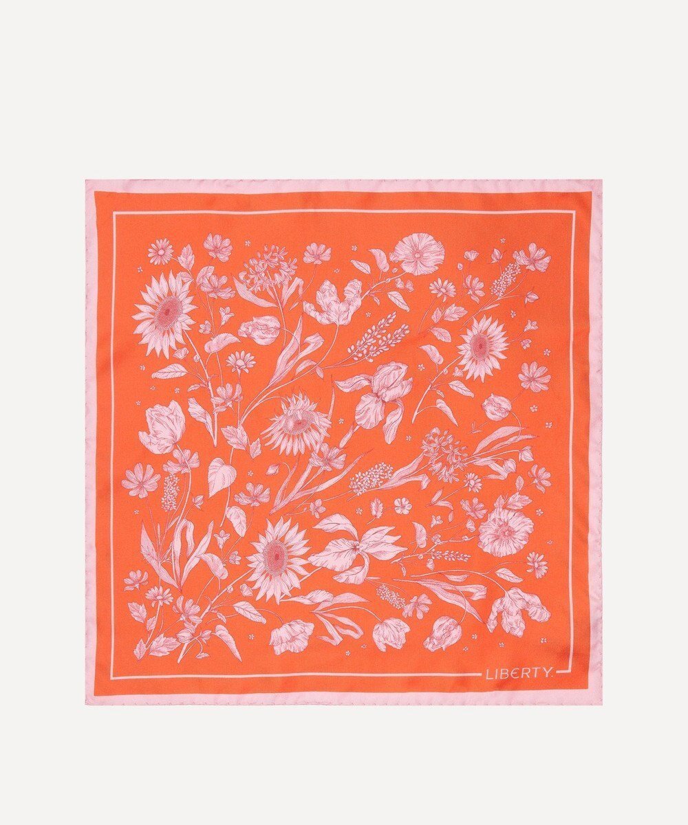 【リバティ/LIBERTY】のモノ ミューズ 45x45 シルク スカーフ インテリア・キッズ・メンズ・レディースファッション・服の通販 founy(ファニー) 　ファッション　Fashion　レディースファッション　Fashion for Women　なめらか　Smooth, Silky Texture　イタリア　Italy　クラシカル　Classical, Vintage-Inspired　シルク　Silk, 100% Silk　スカーフ　Scarf, Neckwear　バンダナ　Bandana, Head Scarf　プリント　Print, Printed Pattern　手描き　Hand-Drawn, Illustrated　レッド|ID: prp329100004868168 ipo3291000000036272588