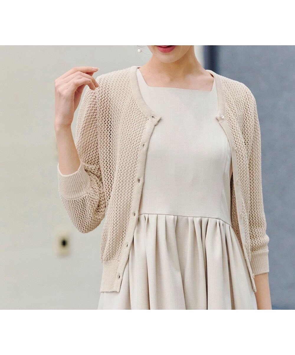 【ティアクラッセ/Tiaclasse】の【新色追加・洗える】パフスリーブ透かし編みニットカーディガン インテリア・キッズ・メンズ・レディースファッション・服の通販 founy(ファニー) 　ファッション　Fashion　レディースファッション　Fashion for Women　トップス・カットソー　Cut & Sew Tops　ニット　Knit Tops & Sweaters　カーディガン・羽織り　Layered Style Cardigans　ウォッシャブル　Machine Washable　春　Spring　洗える　Machine Washable　秋　Autumn　カーディガン　Cardigan, Knitwear　クロシェ　Crochet, Knitted Lace　コンパクト　Compact, Small Size　サマー　Summer, Summer Style　シアー　Sheer, See-Through　ショート　Short, Short Length　シンプル　Simple, Minimal　スリーブ　Sleeve, Long Sleeve / Short Sleeve　透かし　Cut-Out, Lacework　チュニック　Tunic, Long Top　トレンド　Trend, Trending Now　長袖　Long Sleeve, Full Sleeve　フェミニン　Feminine, Girly　ボレロ　Bolero, Short Cardigan　ポケット　Pocket, Pocket Detail　メッシュ　Mesh, Net Fabric　無地　Plain, Solid Color　ラウンド　Round, Round Neck　S/S・春夏　SS, Spring/Summer, Warm Season　再入荷　Restock / Back in Stock　夏　Summer　エクリュ|ID: prp329100004868186 ipo3291000000036272725