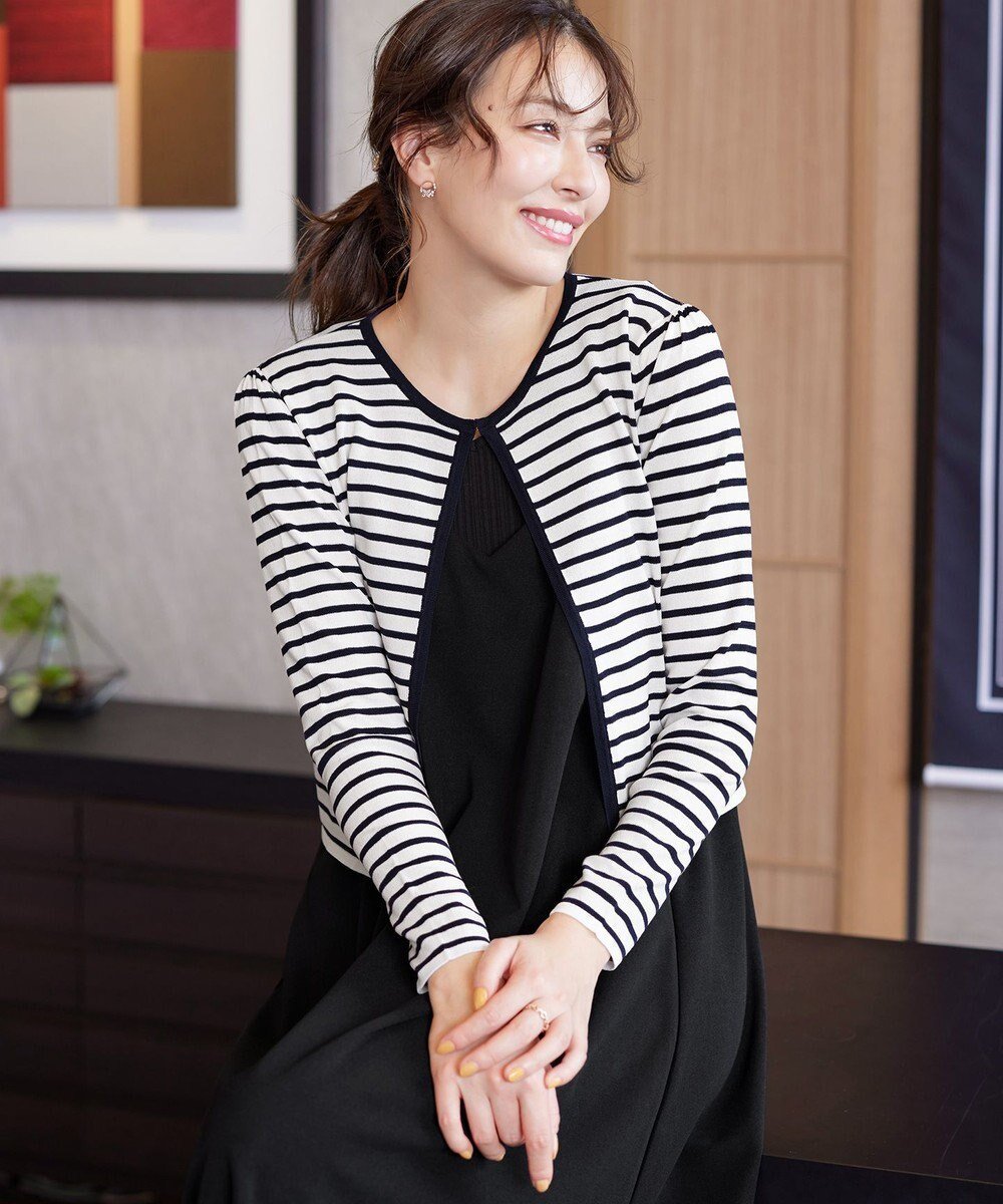 【ティアクラッセ/Tiaclasse】の長袖サマーニットカーディガン インテリア・キッズ・メンズ・レディースファッション・服の通販 founy(ファニー) 　ファッション　Fashion　レディースファッション　Fashion for Women　トップス・カットソー　Cut & Sew Tops　ニット　Knit Tops & Sweaters　カーディガン・羽織り　Layered Style Cardigans　アクセサリー　Fashion Accessories　ウォッシャブル　Machine Washable　春　Spring　洗える　Machine Washable　カーディガン　Cardigan, Knitwear　サマー　Summer, Summer Style　ショート　Short, Short Length　シンプル　Simple, Minimal　チュニック　Tunic, Long Top　長袖　Long Sleeve, Full Sleeve　バランス　Balance, Style Balance　ポケット　Pocket, Pocket Detail　無地　Plain, Solid Color　S/S・春夏　SS, Spring/Summer, Warm Season　再入荷　Restock / Back in Stock　夏　Summer　新作・新入荷　New Arrivals / New In　ボーダー|ID: prp329100004868190 ipo3291000000036272748