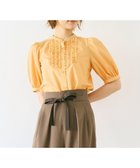 【フェルゥ/Feroux】のフリルディテール パフスリーブ ブラウス 人気、トレンドファッション・服の通販 founy(ファニー) ファッション Fashion レディースファッション Fashion for Women トップス・カットソー Cut & Sew Tops シャツ・ブラウス・オフィスカジュアル Elegant Blouses & Button-Ups クラシカル Classical, Vintage-Inspired ジャケット Jacket, Outerwear スリーブ Sleeve, Long Sleeve / Short Sleeve ドット Polka Dot, Dot Pattern フリル Frill, Ruffle フロント Front, Front Design 夏 Summer 春 Spring S/S・春夏 SS, Spring/Summer, Warm Season ビジネス 仕事 通勤 Business / Work / Commuting thumbnail イエロー系|ID: prp329100004868191 ipo3291000000036272752