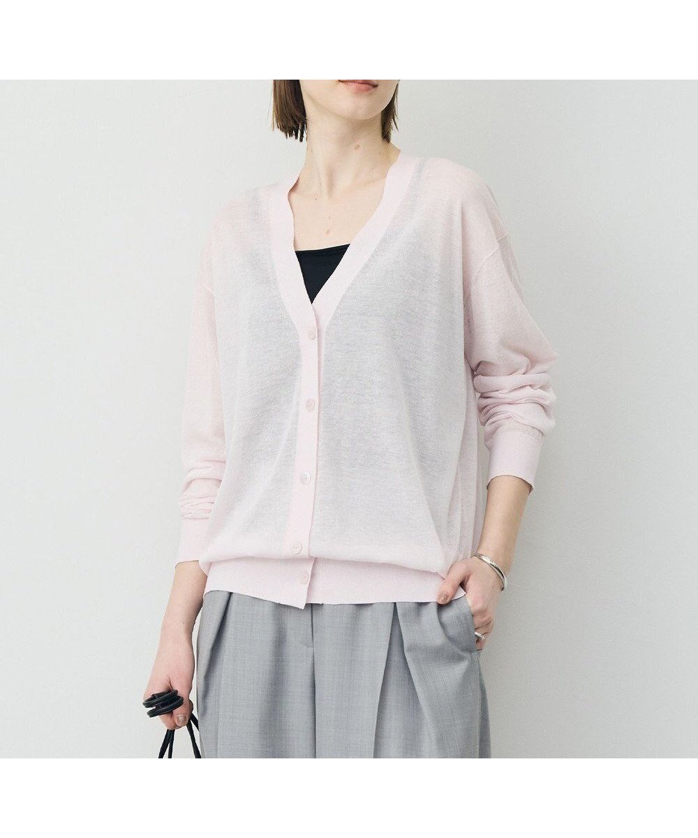 【アイシービー/iCB】の【先行予約】 リネンブレンドシアー カーディガン インテリア・キッズ・メンズ・レディースファッション・服の通販 founy(ファニー) 　ファッション　Fashion　レディースファッション　Fashion for Women　トップス・カットソー　Cut & Sew Tops　カーディガン・羽織り　Layered Style Cardigans　春　Spring　カーディガン　Cardigan, Knitwear　バランス　Balance, Style Balance　ベーシック　Basic, Essential　リネン　Linen, Linen Fabric　S/S・春夏　SS, Spring/Summer, Warm Season　夏　Summer　ビジネス 仕事 通勤　Business / Work / Commuting　2026年　2026　ライトピンク|ID: prp329100004868198 ipo3291000000036272796
