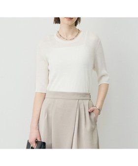 【アイシービー/iCB】のリネンブレンドシアー クルーネックリブニット 人気、トレンドファッション・服の通販 founy(ファニー) ファッション Fashion レディースファッション Fashion for Women トップス・カットソー Cut & Sew Tops ニット Knit Tops & Sweaters インナー Innerwear 春 Spring カーディガン Cardigan, Knitwear サマー Summer, Summer Style ジャケット Jacket, Outerwear セーター Sweater, Knitwear バランス Balance, Style Balance ベーシック Basic, Essential ボトム Bottoms, Lower Wear リネン Linen, Linen Fabric ワイド Wide, Wide Fit S/S・春夏 SS, Spring/Summer, Warm Season 夏 Summer エレガント 上品 Elegant 2026年 2026 |ID:prp329100004868199