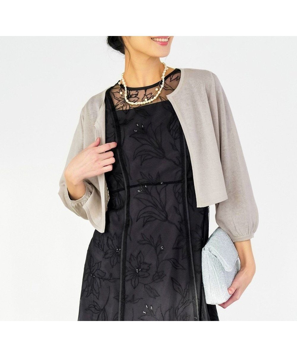 【エニィ スィス/any SiS】の【Lily Calin】シャイニー ボレロ インテリア・キッズ・メンズ・レディースファッション・服の通販 founy(ファニー) 　ファッション　Fashion　レディースファッション　Fashion for Women　アウター　Coat / Outerwear Collection　ボレロ・ショート丈ジャケット / ドレス羽織りに　Boleros & Short Jackets　おすすめ　Recommended / Our Picks　ウォッシャブル　Machine Washable　シアー　Sheer, See-Through　シャイニー　Shiny, Glossy Finish　ストレッチ　Stretch, Stretchy Fabric　スリーブ　Sleeve, Long Sleeve / Short Sleeve　セレモニー　Ceremony　ドレス　Dress, One-Piece　フロント　Front, Front Design　ボレロ　Bolero, Short Cardigan　エレガント 上品　Elegant　夏　Summer　新作・新入荷　New Arrivals / New In　春　Spring　S/S・春夏　SS, Spring/Summer, Warm Season　ライトグレー|ID: prp329100004868201 ipo3291000000036272807