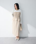 【グリーンパークス/Green Parks】のペプラムドッキングワンピース 人気、トレンドファッション・服の通販 founy(ファニー) ファッション Fashion レディースファッション Fashion for Women ワンピース Dresses おすすめ Recommended / Our Picks アクセサリー Fashion Accessories シンプル Simple, Minimal バランス Balance, Style Balance ポケット Pocket, Pocket Detail エレガント 上品 Elegant 夏 Summer 春 Spring S/S・春夏 SS, Spring/Summer, Warm Season thumbnail Light Beige|ID: prp329100004868204 ipo3291000000036272818