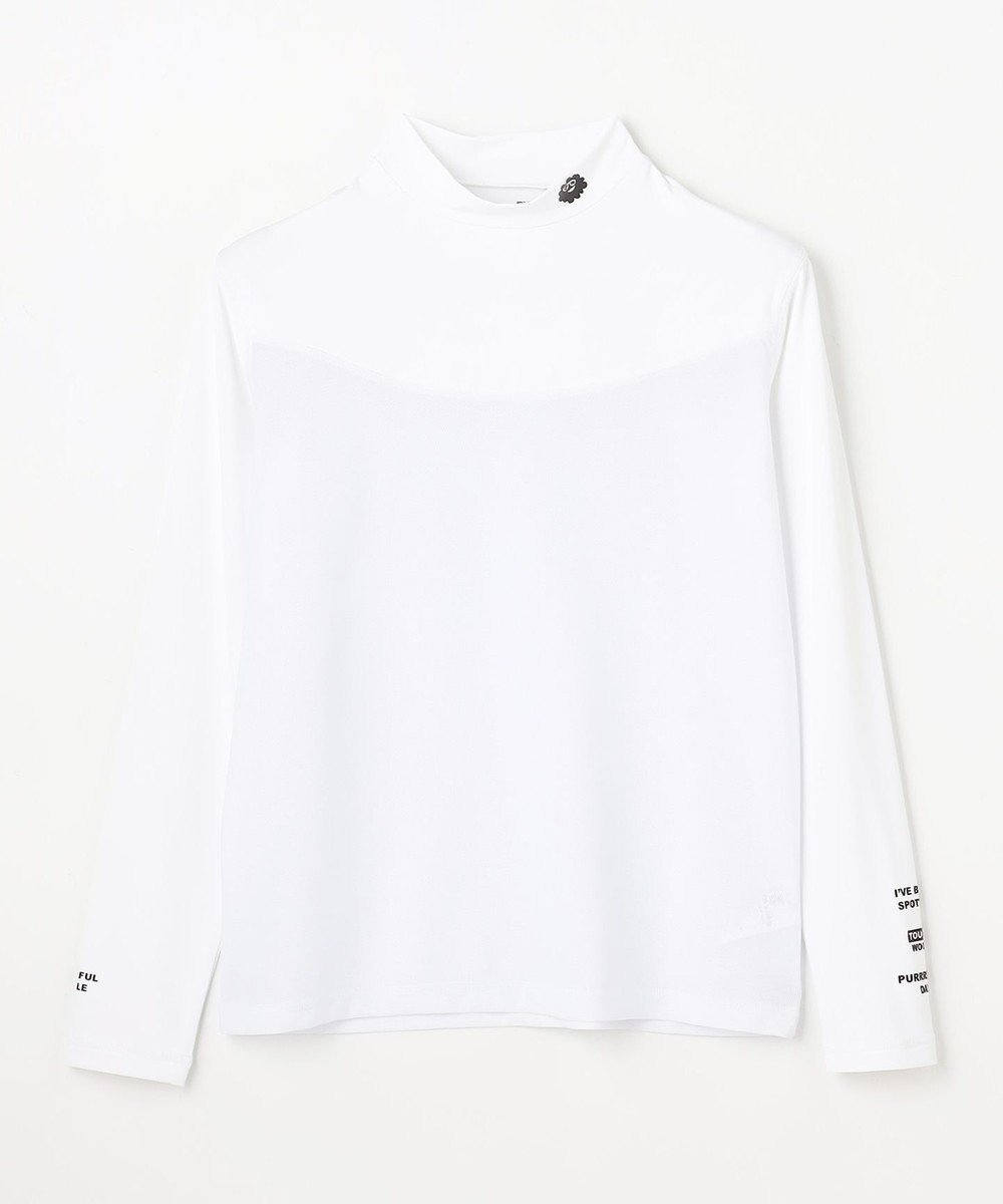 【ピーダブリュサーキュラス/PW CIRCULUS】の【WOMEN】UVメッシュコンビハイネックインナーシャツ ゴルフウェア レディース インテリア・キッズ・メンズ・レディースファッション・服の通販 founy(ファニー) 　ファッション　Fashion　レディースファッション　Fashion for Women　トップス・カットソー　Cut & Sew Tops　シャツ・ブラウス・オフィスカジュアル　Elegant Blouses & Button-Ups　ロングTシャツ・Tシャツ　Longline T-Shirts & Tees　カットソー・ベーシックTシャツ　Cut-and-Sewn Tops / Stretch Tees & Basics　インナー　Innerwear　春　Spring　カットソー　Cut and Sewn Top　コンビ　Combo, Combination Style　吸水　Absorbent, Quick-Dry　スウェット / スエット　Sweatshirt, Sweatwear　ストレッチ　Stretch, Stretchy Fabric　ハイネック　High Neck, Mock Neck　メッシュ　Mesh, Net Fabric　ラウンド　Round, Round Neck　S/S・春夏　SS, Spring/Summer, Warm Season　おすすめ　Recommended / Our Picks　夏　Summer　ゴルフ　Golf　ホワイト系|ID: prp329100004868216 ipo3291000000036272871