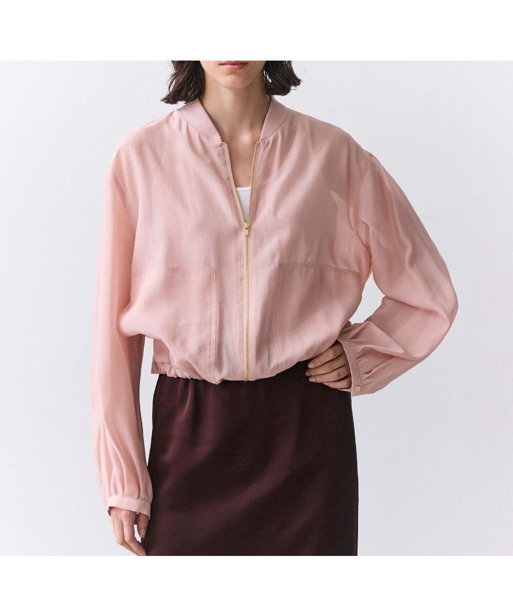 【ベイジ,/BEIGE,】のSERAPHIN / ライトシアーギャザー ブルゾン インテリア・キッズ・メンズ・レディースファッション・服の通販 founy(ファニー) 　ファッション　Fashion　レディースファッション　Fashion for Women　アウター　Coat / Outerwear Collection　レディースジャケット・軽アウター　Jackets　ブルゾンジャケット・スポーティアウター　Blouson Jackets　なめらか　Smooth, Silky Texture　カットソー　Cut and Sewn Top　ギャザー　Gathered, Ruffled　シルク　Silk, 100% Silk　ジャケット　Jacket, Outerwear　デニム　Denim, Jeans Material　バランス　Balance, Style Balance　ブラウジング　Blouson Silhouette, Cinched Waist　ブルゾン　Blouson, Bomber Jacket　エレガント 上品　Elegant　夏　Summer　春　Spring　S/S・春夏　SS, Spring/Summer, Warm Season　ビジネス 仕事 通勤　Business / Work / Commuting　Nude|ID: prp329100004868221 ipo3291000000036272892