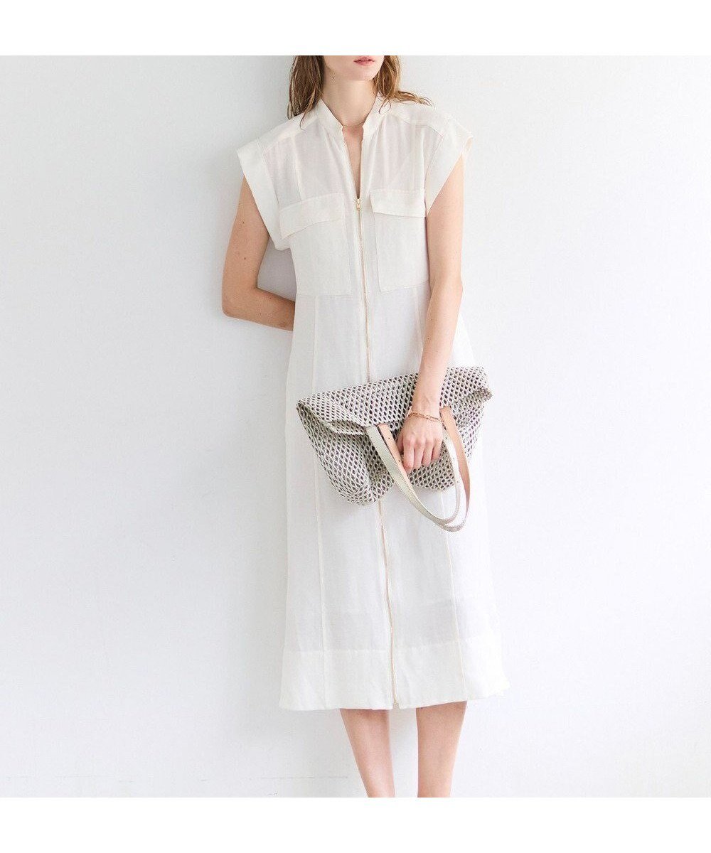 【ベイジ,/BEIGE,】のBERNARD / リネン混 フロントジップ スタンドカラードレス 人気、トレンドファッション・服の通販 founy(ファニー) 　ファッション　Fashion　レディースファッション　Fashion for Women　ワンピース　Dresses　フォーマル・パーティードレス・結婚式用ドレス　Elegant & Casual Dresses　アクセサリー　Fashion Accessories　春　Spring　サマー　Summer, Summer Style　サンダル　Sandals, Summer Shoes　シェイプ　Shape, Slim Fit　ジャケット　Jacket, Outerwear　スタンド　Stand Collar, Upright Stand　スリーブ　Sleeve, Long Sleeve / Short Sleeve　ドレス　Dress, One-Piece　フレンチ　French, French Style　フロント　Front, Front Design　ポケット　Pocket, Pocket Detail　リネン　Linen, Linen Fabric　ロング　Long, Long-Length　S/S・春夏　SS, Spring/Summer, Warm Season　夏　Summer　エレガント 上品　Elegant　ビジネス 仕事 通勤　Business / Work / Commuting　 other-1|ID: prp329100004868222 ipo3291000000036272894