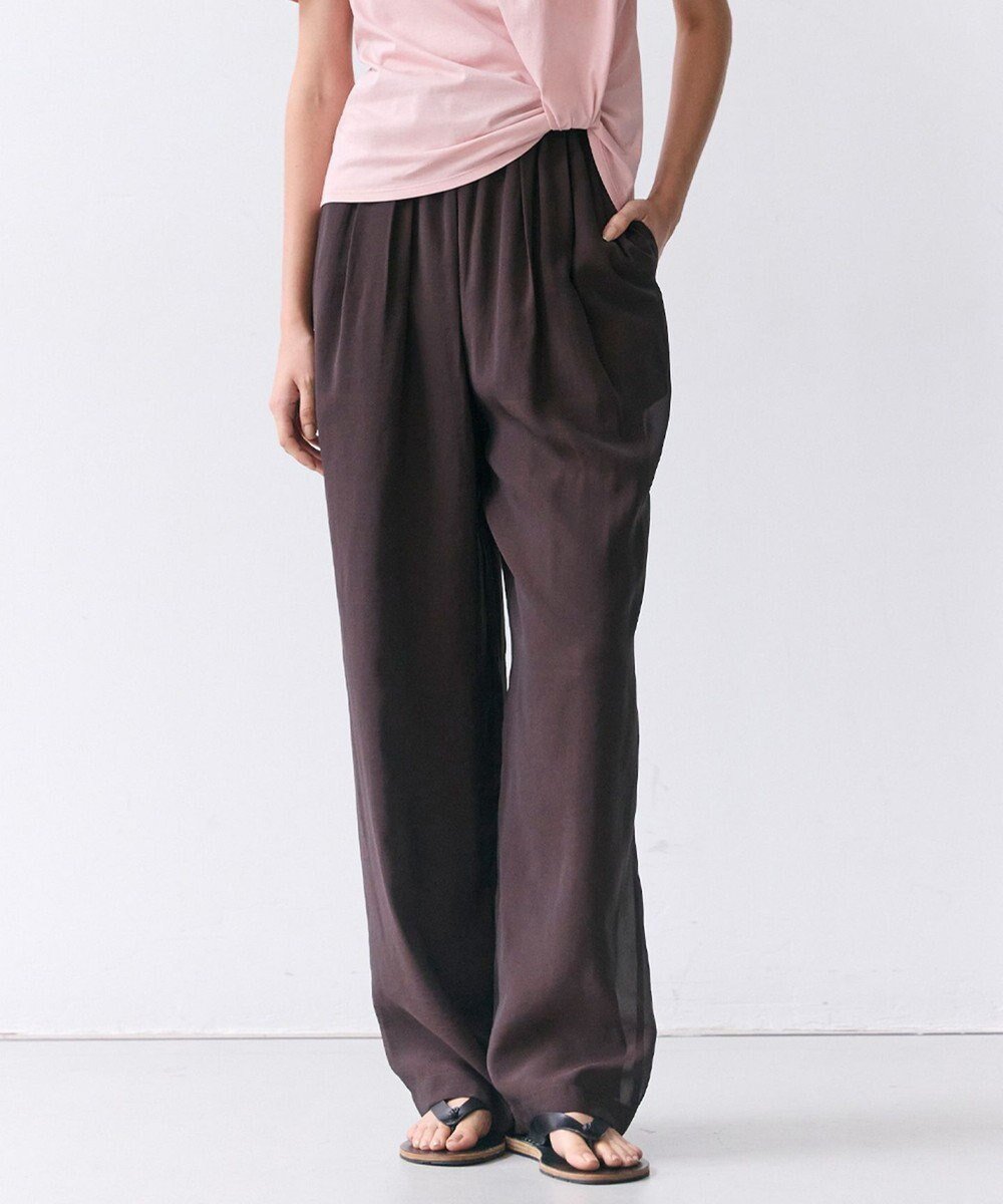 【ベイジ,/BEIGE,】のSERAPHIN / ライトシアー イージーワイドパンツ インテリア・キッズ・メンズ・レディースファッション・服の通販 founy(ファニー) 　ファッション　Fashion　レディースファッション　Fashion for Women　パンツ　Pants & Trousers　なめらか　Smooth, Silky Texture　ギャザー　Gathered, Ruffled　シルク　Silk, 100% Silk　ジャケット　Jacket, Outerwear　セットアップ　Set-Up, Coordinated Outfit　バランス　Balance, Style Balance　フラット　Flat, Flat Shoes　ワイド　Wide, Wide Fit　ビジネス 仕事 通勤　Business / Work / Commuting　夏　Summer　春　Spring　S/S・春夏　SS, Spring/Summer, Warm Season　Bordeaux|ID: prp329100004868224 ipo3291000000036272902