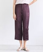 【ベイジ,/BEIGE,】のCASSITER / リネンブレンド サテンクロップドパンツ 人気、トレンドファッション・服の通販 founy(ファニー) ファッション Fashion レディースファッション Fashion for Women パンツ Pants & Trousers エレガント 上品 Elegant 春 Spring カットソー Cut and Sewn Top サテン Satin, Glossy Fabric シューズ Shoes, Footwear シンプル Simple, Minimal ジャケット Jacket, Outerwear ストレート Straight, Straight Cut とろみ Fluid, Flowy Fabric バランス Balance, Style Balance フラット Flat, Flat Shoes リネン Linen, Linen Fabric リラックス Relax, Relaxed Fit S/S・春夏 SS, Spring/Summer, Warm Season 夏 Summer thumbnail Bordeaux|ID: prp329100004868225 ipo3291000000036272904