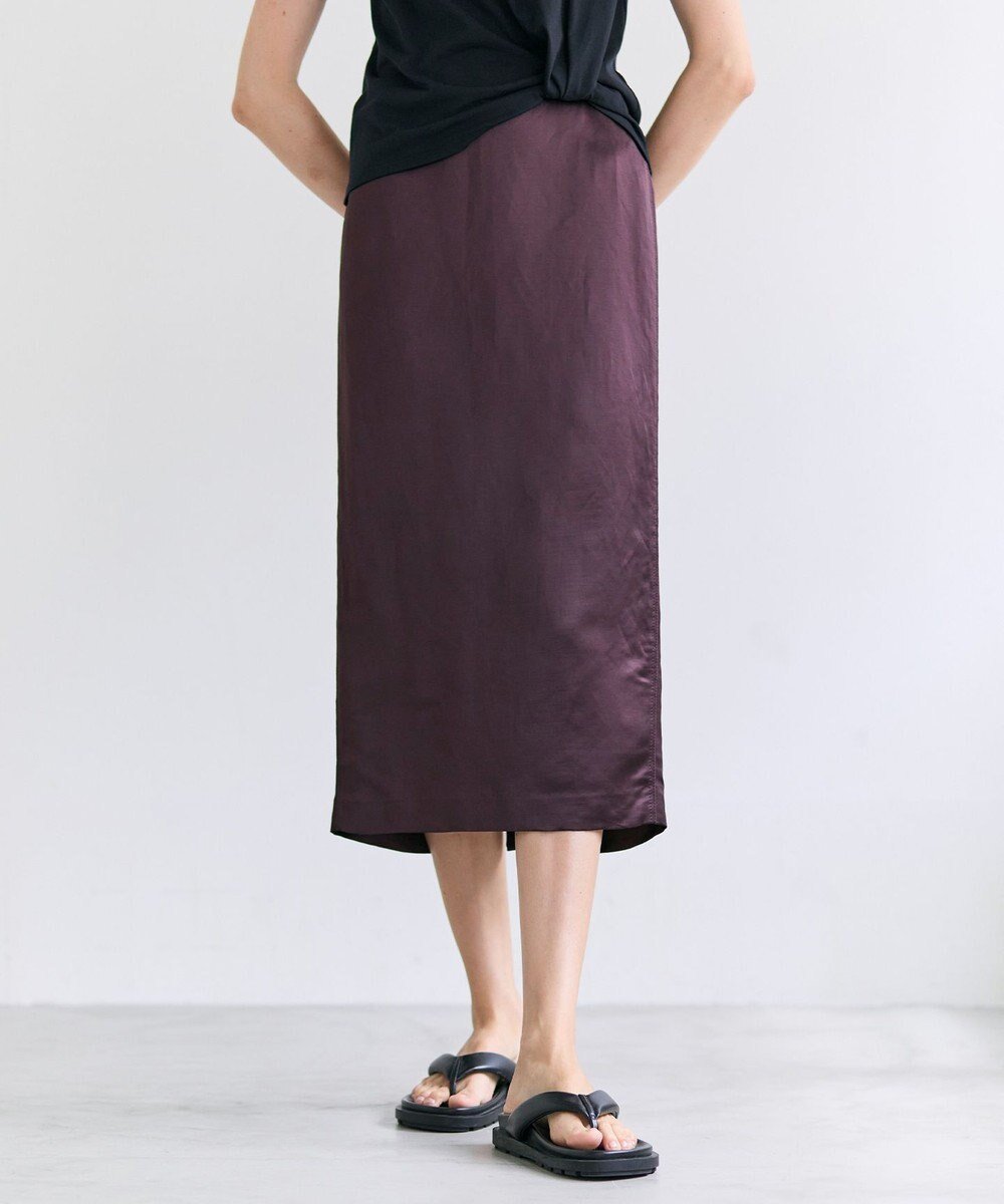 【ベイジ,/BEIGE,】のCASSITER / リネンブレンド サテンスカート 人気、トレンドファッション・服の通販 founy(ファニー) 　ファッション　Fashion　レディースファッション　Fashion for Women　スカート　Skirts　春　Spring　サテン　Satin, Glossy Fabric　シアー　Sheer, See-Through　ジャケット　Jacket, Outerwear　ダウン　Down, Puffer　リネン　Linen, Linen Fabric　リラックス　Relax, Relaxed Fit　ロング　Long, Long-Length　ワーク　Workwear, Utility Style　S/S・春夏　SS, Spring/Summer, Warm Season　夏　Summer　エレガント 上品　Elegant　 other-1|ID: prp329100004868227 ipo3291000000036272909