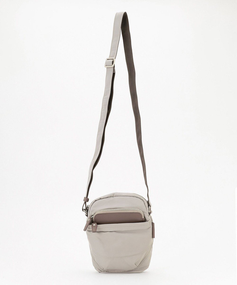 【イザック/Y'SACCS】のポリエステルツイル ポシェット インテリア・キッズ・メンズ・レディースファッション・服の通販 founy(ファニー) 　ファッション　Fashion　レディースファッション　Fashion for Women　サテン　Satin, Glossy Fabric　スマート　Smart, Elegant　ダブル　Double, Double-Breasted　トラベル　Travel, Travel Gear　フロント　Front, Front Design　ポケット　Pocket, Pocket Detail　ポシェット　Pochette, Mini Bag　メタル　Metal, Metal Parts　エレガント 上品　Elegant　グレージュ|ID: prp329100004868229 ipo3291000000036272920