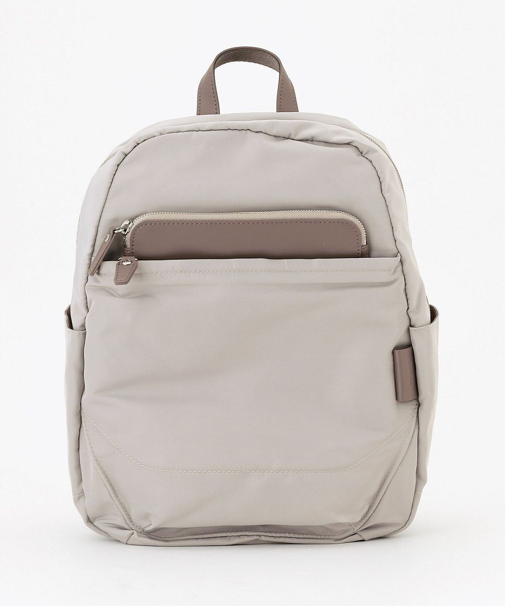 【イザック/Y'SACCS】のポリエステルツイル リュックサック インテリア・キッズ・メンズ・レディースファッション・服の通販 founy(ファニー) 　ファッション　Fashion　レディースファッション　Fashion for Women　バッグ　Bags　サテン　Satin, Glossy Fabric　スマート　Smart, Elegant　ダブル　Double, Double-Breasted　トラベル　Travel, Travel Gear　フロント　Front, Front Design　ポケット　Pocket, Pocket Detail　メタル　Metal, Metal Parts　リュック　Backpack, Rucksack　エレガント 上品　Elegant　グレージュ|ID: prp329100004868232 ipo3291000000036272936