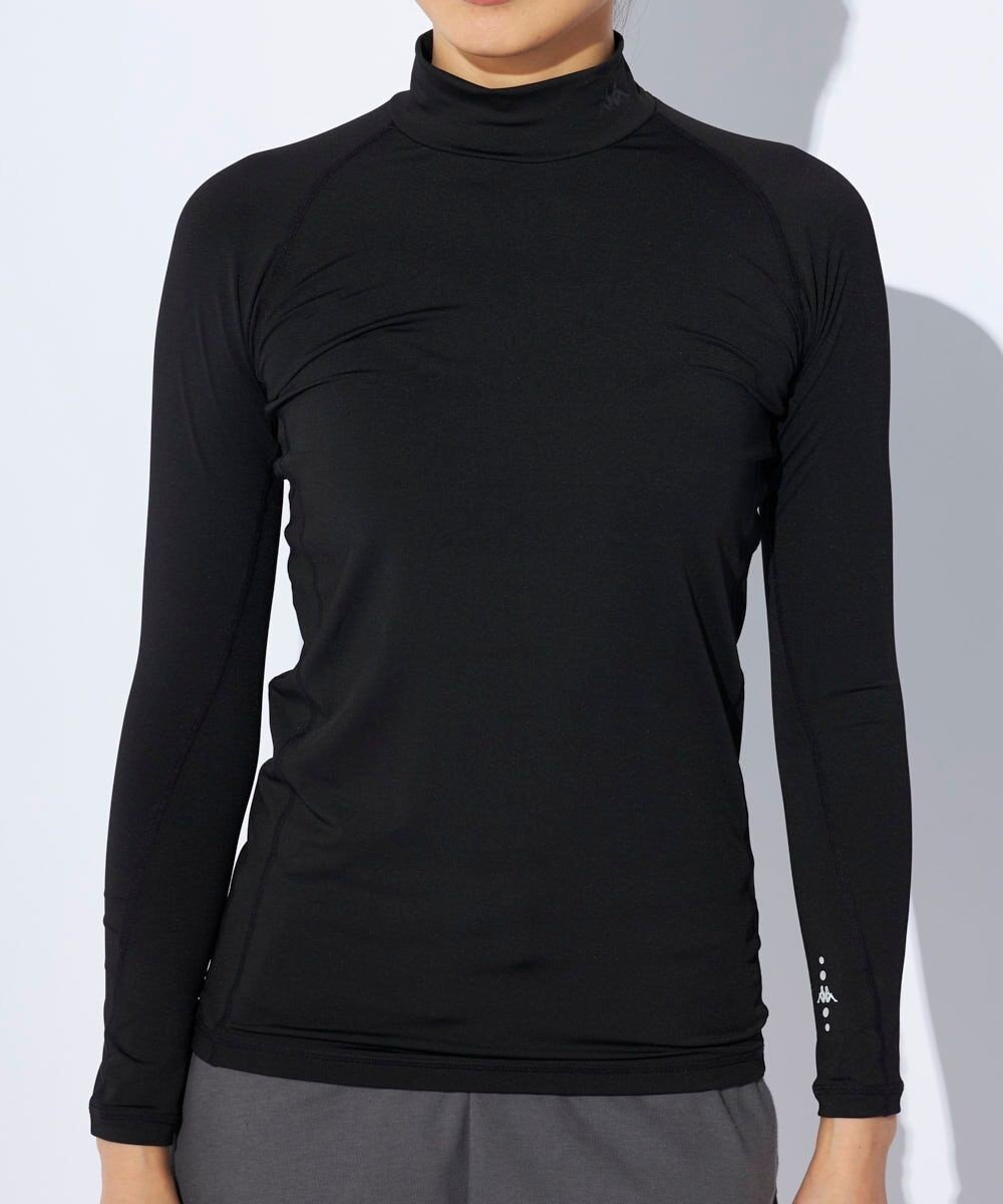 【その他のブランド/Other】の【Kappa】ハイネックフィットトップス|コンプレッションウェア インテリア・キッズ・メンズ・レディースファッション・服の通販 founy(ファニー) 　ファッション　Fashion　レディースファッション　Fashion for Women　トップス・カットソー　Cut & Sew Tops　アンダー　Underwear Essentials　イタリア　Italy　吸水　Absorbent, Quick-Dry　サッカー　Seersucker, Summer Fabric　シンプル　Simple, Minimal　スタイリッシュ　Stylish, Fashionable　ストレッチ　Stretch, Stretchy Fabric　スポーツ　Sports, Activewear　タンク　Tank Top, Sleeveless Top　人気　Popular, Best Seller　フィット　Fit, Slim Fit　ランニング　Running, Running Wear, Activewear, Jogging　おすすめ　Recommended / Our Picks　ビジネス 仕事 通勤　Business / Work / Commuting　ブラック×ブラック|ID: prp329100004868233 ipo3291000000036272938