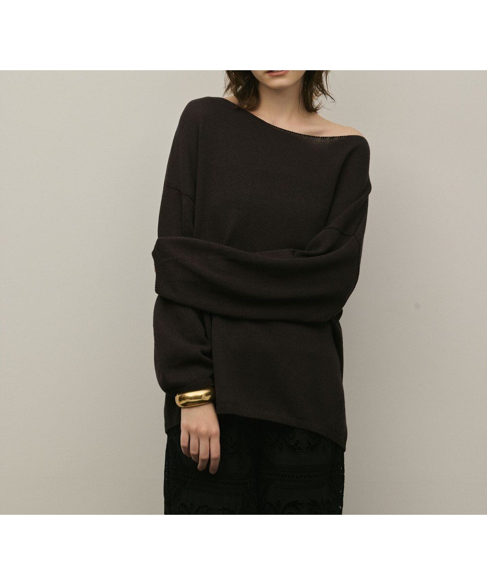 【グレース コンチネンタル/GRACE CONTINENTAL】のルーズニットトップ インテリア・キッズ・メンズ・レディースファッション・服の通販 founy(ファニー) 　ファッション　Fashion　レディースファッション　Fashion for Women　トップス・カットソー　Cut & Sew Tops　ニット　Knit Tops & Sweaters　セーター　Sweater, Knitwear　ペーパー　Paper, Kraft Paper　リラックス　Relax, Relaxed Fit　ルーズ　Loose, Oversized　夏　Summer　春　Spring　S/S・春夏　SS, Spring/Summer, Warm Season　ブラウン|ID: prp329100004868237 ipo3291000000036272953