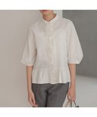 【組曲/KUMIKYOKU】の【先行予約・WEB限定】ツイルジャージーフリル カットソー 人気、トレンドファッション・服の通販 founy(ファニー) ファッション Fashion レディースファッション Fashion for Women トップス・カットソー Cut & Sew Tops シャツ・ブラウス・オフィスカジュアル Elegant Blouses & Button-Ups ロングTシャツ・Tシャツ Longline T-Shirts & Tees カットソー・ベーシックTシャツ Cut-and-Sewn Tops / Stretch Tees & Basics 春 Spring カットソー Cut and Sewn Top ツイル Twist, Twisted Detail フリル Frill, Ruffle ペプラム Peplum, Flared Hem S/S・春夏 SS, Spring/Summer, Warm Season 夏 Summer エレガント 上品 Elegant thumbnail ホワイト系|ID: prp329100004868243 ipo3291000000036272977