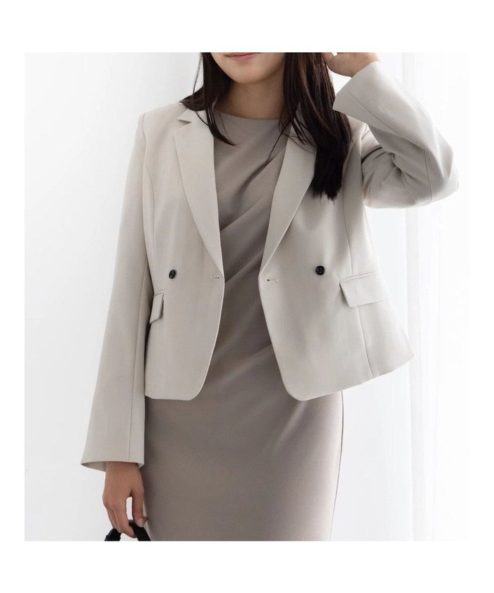 【テチチ/Te chichi】のフレア袖クロップトテーラードジャケット【AOYAMA FASHION ASSOCIATION × Te chichi】 インテリア・キッズ・メンズ・レディースファッション・服の通販 founy(ファニー) https://founy.com/ ファッション Fashion レディースファッション Fashion for Women アウター Coat / Outerwear Collection レディースジャケット・軽アウター Jackets テーラードジャケット / 通勤・きれいめスタイル Tailored Jackets & Blazers クラシカル Classical, Vintage-Inspired クロップド Cropped, Short Length コンパクト Compact, Small Size サークル Circle, Round Design シンプル Simple, Minimal ジャケット Jacket, Outerwear スリーブ Sleeve, Long Sleeve / Short Sleeve タイトスカート Pencil Skirt, Tight Skirt ドレープ Drape, Draping Fabric 定番 Standard, Basic Item バランス Balance, Style Balance フレア Flare, Flared A/W・秋冬 Autumn/Winter S/S・春夏 SS, Spring/Summer, Warm Season 夏 Summer ビジネス 仕事 通勤 Business / Work / Commuting |ID: prp329100004868246 ipo3291000000036272986