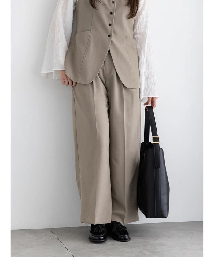 【テチチ/Te chichi】の2タックワイドパンツ【AOYAMA FASHION ASSOCIATION × Te chichi】 インテリア・キッズ・メンズ・レディースファッション・服の通販 founy(ファニー) https://founy.com/ ファッション Fashion レディースファッション Fashion for Women パンツ Pants & Trousers おすすめ Recommended / Our Picks カットソー Cut and Sewn Top サークル Circle, Round Design シンプル Simple, Minimal セットアップ Set-Up, Coordinated Outfit フロント Front, Front Design ワイド Wide, Wide Fit 夏 Summer S/S・春夏 SS, Spring/Summer, Warm Season A/W・秋冬 Autumn/Winter ビジネス 仕事 通勤 Business / Work / Commuting |ID: prp329100004868248 ipo3291000000036272992