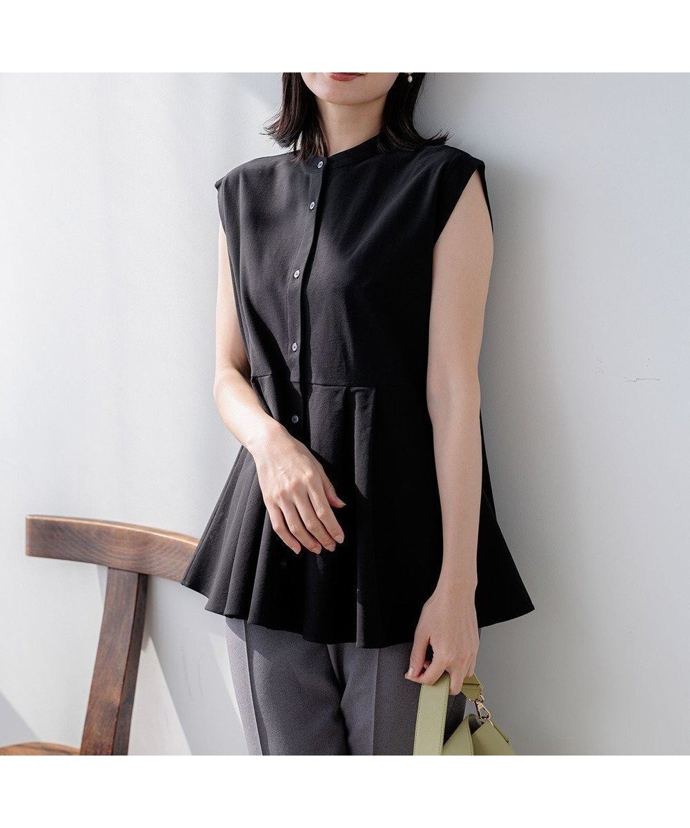 【組曲/KUMIKYOKU】の【先行予約】ツイルジャージーペプラム カットソー インテリア・キッズ・メンズ・レディースファッション・服の通販 founy(ファニー) 　ファッション　Fashion　レディースファッション　Fashion for Women　トップス・カットソー　Cut & Sew Tops　シャツ・ブラウス・オフィスカジュアル　Elegant Blouses & Button-Ups　ロングTシャツ・Tシャツ　Longline T-Shirts & Tees　カットソー・ベーシックTシャツ　Cut-and-Sewn Tops / Stretch Tees & Basics　春　Spring　カットソー　Cut and Sewn Top　カフス　Cuff Design　ツイル　Twist, Twisted Detail　ロング　Long, Long-Length　S/S・春夏　SS, Spring/Summer, Warm Season　おすすめ　Recommended / Our Picks　夏　Summer　エレガント 上品　Elegant　ブラック系|ID: prp329100004868260 ipo3291000000036273039