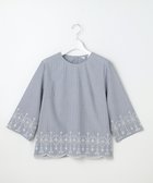 【ジェイ プレス/J.PRESS】のストライプ×エンブロイダリー クルーネック ブラウス 人気、トレンドファッション・服の通販 founy(ファニー) ファッション Fashion レディースファッション Fashion for Women トップス・カットソー Cut & Sew Tops シャツ・ブラウス・オフィスカジュアル Elegant Blouses & Button-Ups イエロー Yellow エンブロイダリー Embroidery Design ストライプ Stripe, Striped Pattern レース Lace, Lace Fabric エレガント 上品 Elegant 夏 Summer 春 Spring S/S・春夏 SS, Spring/Summer, Warm Season thumbnail ネイビー×ホワイト系|ID: prp329100004868267 ipo3291000000036273063