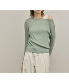 【グレース コンチネンタル/GRACE CONTINENTAL】のラメリブクルーニットトップ 人気、トレンドファッション・服の通販 founy(ファニー) ファッション Fashion レディースファッション Fashion for Women トップス・カットソー Cut & Sew Tops ニット Knit Tops & Sweaters セーター Sweater, Knitwear 夏 Summer 春 Spring S/S・春夏 SS, Spring/Summer, Warm Season thumbnail グリーン|ID: prp329100004868268 ipo3291000000036273066