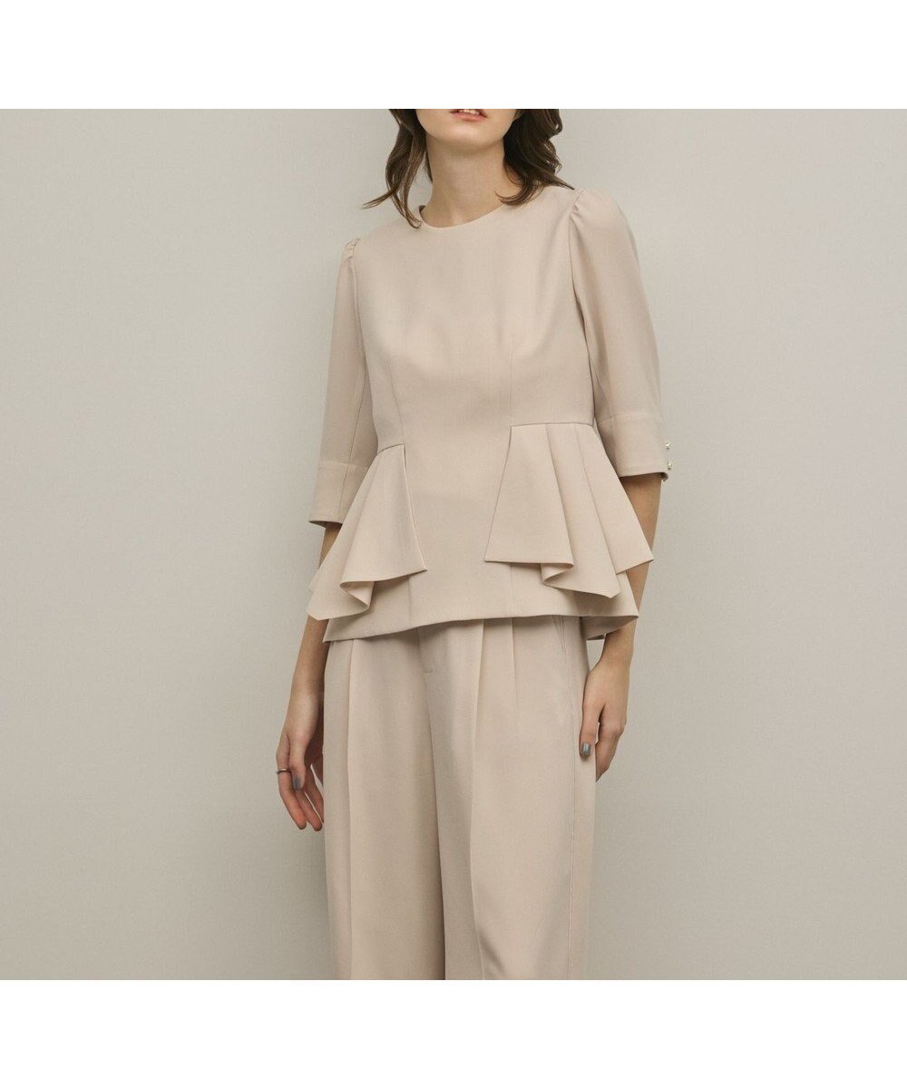 【グレース コンチネンタル/GRACE CONTINENTAL】のトリアセペプラムトップ 人気、トレンドファッション・服の通販 founy(ファニー) 　ファッション　Fashion　レディースファッション　Fashion for Women　トップス・カットソー　Cut & Sew Tops　ジョーゼット　Georgette, Semi-Sheer Fabric　ストレッチ　Stretch, Stretchy Fabric　ペプラム　Peplum, Flared Hem　夏　Summer　春　Spring　S/S・春夏　SS, Spring/Summer, Warm Season　 other-1|ID: prp329100004868271 ipo3291000000036273075