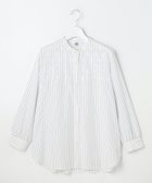 【ジェイ プレス/J.PRESS】のストライプ×エンブロイダリー バンドカラー ブラウス 人気、トレンドファッション・服の通販 founy(ファニー) ファッション Fashion レディースファッション Fashion for Women トップス・カットソー Cut & Sew Tops シャツ・ブラウス・オフィスカジュアル Elegant Blouses & Button-Ups イエロー Yellow エンブロイダリー Embroidery Design ストライプ Stripe, Striped Pattern レース Lace, Lace Fabric エレガント 上品 Elegant 夏 Summer 春 Spring S/S・春夏 SS, Spring/Summer, Warm Season thumbnail ホワイト×ネイビー系|ID: prp329100004868273 ipo3291000000036273084