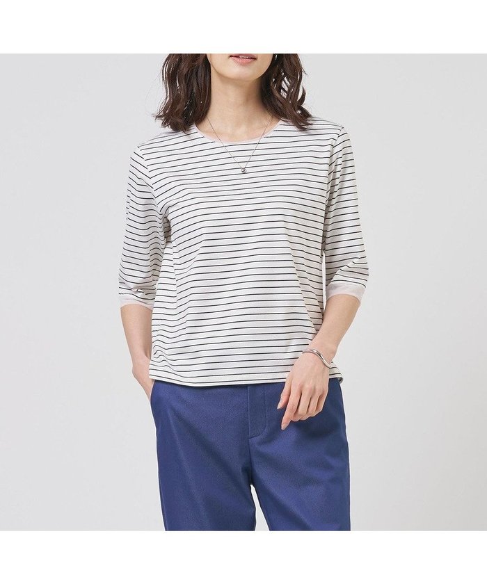 【ジェイ プレス/J.PRESS】のスムースジャージー ボーダー カットソー インテリア・キッズ・メンズ・レディースファッション・服の通販 founy(ファニー) https://founy.com/ ファッション Fashion レディースファッション Fashion for Women トップス・カットソー Cut & Sew Tops シャツ・ブラウス・オフィスカジュアル Elegant Blouses & Button-Ups ロングTシャツ・Tシャツ Longline T-Shirts & Tees カットソー・ベーシックTシャツ Cut-and-Sewn Tops / Stretch Tees & Basics インナー Innerwear カットソー Cut and Sewn Top カーディガン Cardigan, Knitwear シアー Sheer, See-Through シルケット Silket, Silky Cotton シンプル Simple, Minimal ジャケット Jacket, Outerwear トレンド Trend, Trending Now ボーダー Border, Stripe 夏 Summer 春 Spring S/S・春夏 SS, Spring/Summer, Warm Season 無地 Plain, Solid Color |ID: prp329100004868276 ipo3291000000036273092