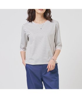 【ジェイ プレス/J.PRESS】のスムースジャージー ボーダー カットソー 人気、トレンドファッション・服の通販 founy(ファニー) ファッション Fashion レディースファッション Fashion for Women トップス・カットソー Cut & Sew Tops シャツ・ブラウス・オフィスカジュアル Elegant Blouses & Button-Ups ロングTシャツ・Tシャツ Longline T-Shirts & Tees カットソー・ベーシックTシャツ Cut-and-Sewn Tops / Stretch Tees & Basics インナー Innerwear カットソー Cut and Sewn Top カーディガン Cardigan, Knitwear シアー Sheer, See-Through シルケット Silket, Silky Cotton シンプル Simple, Minimal ジャケット Jacket, Outerwear トレンド Trend, Trending Now ボーダー Border, Stripe 夏 Summer 春 Spring S/S・春夏 SS, Spring/Summer, Warm Season 無地 Plain, Solid Color |ID:prp329100004868276