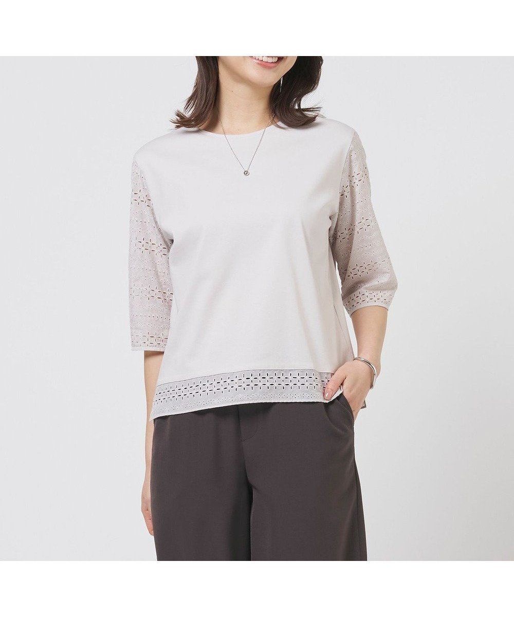 【ジェイ プレス/J.PRESS】のスムースジャージー 刺繍 カットソー 人気、トレンドファッション・服の通販 founy(ファニー) 　ファッション　Fashion　レディースファッション　Fashion for Women　トップス・カットソー　Cut & Sew Tops　シャツ・ブラウス・オフィスカジュアル　Elegant Blouses & Button-Ups　ロングTシャツ・Tシャツ　Longline T-Shirts & Tees　カットソー・ベーシックTシャツ　Cut-and-Sewn Tops / Stretch Tees & Basics　イエロー　Yellow　カットソー　Cut and Sewn Top　シルケット　Silket, Silky Cotton　ボーダー　Border, Stripe　モチーフ　Motif, Design Theme　エレガント 上品　Elegant　夏　Summer　春　Spring　S/S・春夏　SS, Spring/Summer, Warm Season　 other-1|ID: prp329100004868277 ipo3291000000036273094