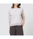 【ジェイ プレス/J.PRESS】のスムースジャージー 刺繍 カットソー 人気、トレンドファッション・服の通販 founy(ファニー) ファッション Fashion レディースファッション Fashion for Women トップス・カットソー Cut & Sew Tops シャツ・ブラウス・オフィスカジュアル Elegant Blouses & Button-Ups ロングTシャツ・Tシャツ Longline T-Shirts & Tees カットソー・ベーシックTシャツ Cut-and-Sewn Tops / Stretch Tees & Basics イエロー Yellow カットソー Cut and Sewn Top シルケット Silket, Silky Cotton ボーダー Border, Stripe モチーフ Motif, Design Theme エレガント 上品 Elegant 夏 Summer 春 Spring S/S・春夏 SS, Spring/Summer, Warm Season thumbnail グレージュ系|ID: prp329100004868277 ipo3291000000036273095