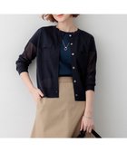 【23区/NIJYUSANKU】の【先行予約/WEB 一部店舗限定カラーあり】シャイニーシアー フラップポケット カーディガン 人気、トレンドファッション・服の通販 founy(ファニー) ファッション Fashion レディースファッション Fashion for Women トップス・カットソー Cut & Sew Tops カーディガン・羽織り Layered Style Cardigans 春 Spring カーディガン Cardigan, Knitwear コンパクト Compact, Small Size シアー Sheer, See-Through デニム Denim, Jeans Material 人気 Popular, Best Seller フェミニン Feminine, Girly フラップ Flap, Flap Pocket フレア Flare, Flared ポケット Pocket, Pocket Detail ヨーク Yoke, Yoke Design ワイド Wide, Wide Fit S/S・春夏 SS, Spring/Summer, Warm Season 夏 Summer 旅行 Travel エレガント 上品 Elegant 2026年 2026 thumbnail ネイビー系|ID: prp329100004868284 ipo3291000000036273127