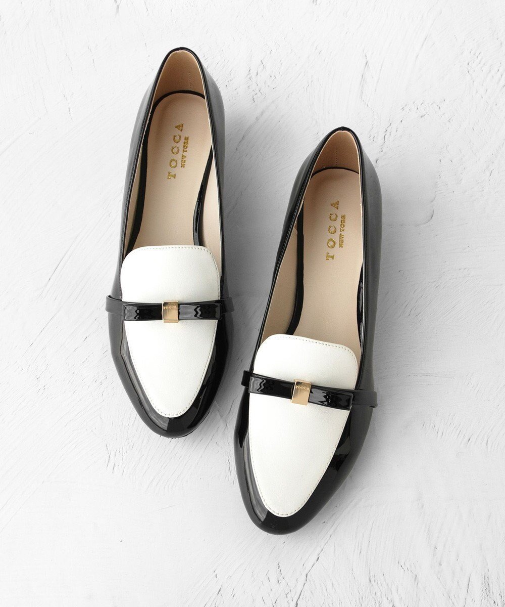 【トッカ/TOCCA】の【晴雨兼用】TINY RIBBON RAIN ROAFER レインパンプス インテリア・キッズ・メンズ・レディースファッション・服の通販 founy(ファニー) 　ファッション　Fashion　レディースファッション　Fashion for Women　エナメル　Patent Leather　エレガント 上品　Elegant　クッション　Cushion, Throw Pillow　シャイニー　Shiny, Glossy Finish　スタイリッシュ　Stylish, Fashionable　トレンド　Trend, Trending Now　フェイクレザー　Faux Leather, PU Leather　フェミニン　Feminine, Girly　フォルム　Silhouette, Form　メタル　Metal, Metal Parts　リュクス　Luxury, Elegant, High-End, Chic　A/W・秋冬　Autumn/Winter　冬　Winter / This Winter　ビジネス 仕事 通勤　Business / Work / Commuting　ブラック系5|ID: prp329100004868293 ipo3291000000036273176