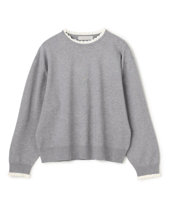 【アンフィーロ 自由区/UNFILO】のフリルトリミング ニット インテリア・キッズ・メンズ・レディースファッション・服の通販 founy(ファニー) https://founy.com/ ファッション Fashion レディースファッション Fashion for Women トップス・カットソー Cut & Sew Tops ニット Knit Tops & Sweaters ウォッシャブル Machine Washable シルク Silk, 100% Silk ストレッチ Stretch, Stretchy Fabric セーター Sweater, Knitwear トリミング Trimming, Decorative Edge フリル Frill, Ruffle レース Lace, Lace Fabric A/W・秋冬 Autumn/Winter |ID: prp329100004868300 ipo3291000000036273246