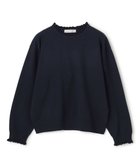【アンフィーロ 自由区/UNFILO】のフリルトリミング ニット 人気、トレンドファッション・服の通販 founy(ファニー) ファッション Fashion レディースファッション Fashion for Women トップス・カットソー Cut & Sew Tops ニット Knit Tops & Sweaters ウォッシャブル Machine Washable シルク Silk, 100% Silk ストレッチ Stretch, Stretchy Fabric セーター Sweater, Knitwear トリミング Trimming, Decorative Edge フリル Frill, Ruffle レース Lace, Lace Fabric A/W・秋冬 Autumn/Winter thumbnail ネイビー×ネイビー|ID: prp329100004868300 ipo3291000000036273249