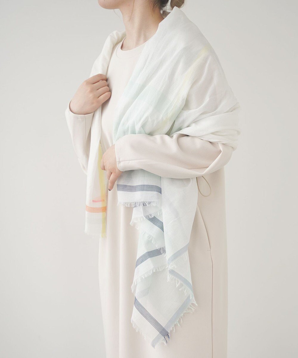 【ポルス/POLS】の播州織 極細コットンストール インテリア・キッズ・メンズ・レディースファッション・服の通販 founy(ファニー) 　ファッション　Fashion　レディースファッション　Fashion for Women　アクセサリー　Fashion Accessories　春　Spring　コンパクト　Compact, Small Size　ショール　Shawl, Wrap　ストール　Stole, Wrap　ハンカチ　Handkerchief, Hanky　ファブリック　Fabric, Textile　S/S・春夏　SS, Spring/Summer, Warm Season　夏　Summer　ヒスイ|ID: prp329100004868459 ipo3291000000036278403