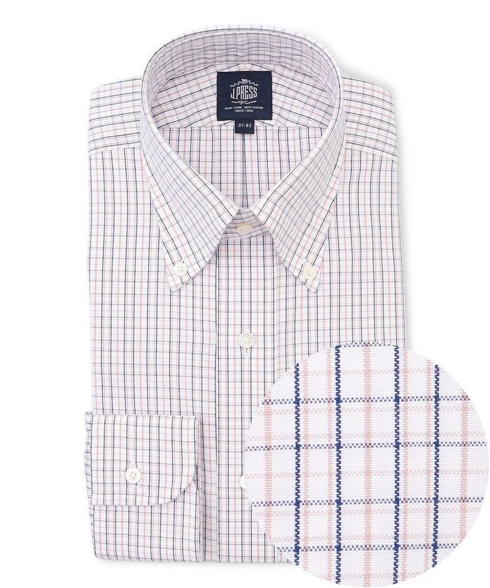 【ジェイ プレス/J.PRESS / MEN】の【PREMIUM PLEATS / 形態安定】タッタソールチェック ドレスシャツ / B.D. インテリア・キッズ・メンズ・レディースファッション・服の通販 founy(ファニー) https://founy.com/ ファッション Fashion メンズファッション Fashion for Men トップス・カットソー Cut & Sew Tops メンズシャツ Shirts カフス Cuff Design スーピマ Supima, Premium Cotton ドレス Dress, One-Piece 定番 Standard, Basic Item なめらか Smooth, Silky Texture プリーツ Pleats, Pleated プレミアム Premium, High-End メンズ Men's, Menswear A/W・秋冬 Autumn/Winter S/S・春夏 SS, Spring/Summer, Warm Season 夏 Summer ビジネス 仕事 通勤 Business / Work / Commuting |ID: prp329100004868471 ipo3291000000036278455