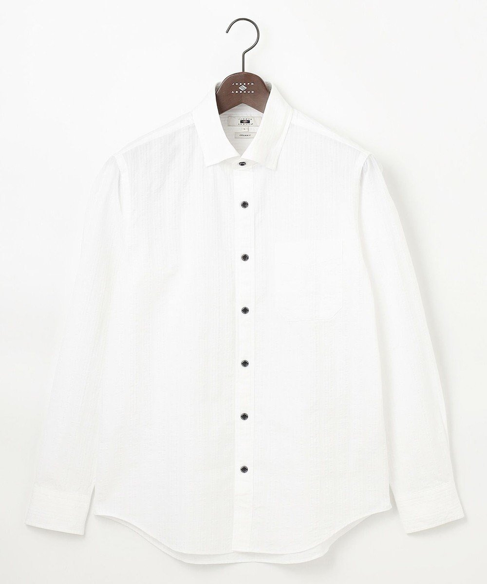 【ジョセフ アブード/JOSEPH ABBOUD / MEN】の【オーガニックコットン使用】 オーガニックコードストライプ シャツ 人気、トレンドファッション・服の通販 founy(ファニー) 　ファッション　Fashion　メンズファッション　Fashion for Men　トップス・カットソー　Cut & Sew Tops　メンズシャツ　Shirts　おすすめ　Recommended / Our Picks　オーガニック　Organic Cotton　ストライプ　Stripe, Striped Pattern　夏　Summer　春　Spring　S/S・春夏　SS, Spring/Summer, Warm Season　 other-1|ID: prp329100004868476 ipo3291000000036278472