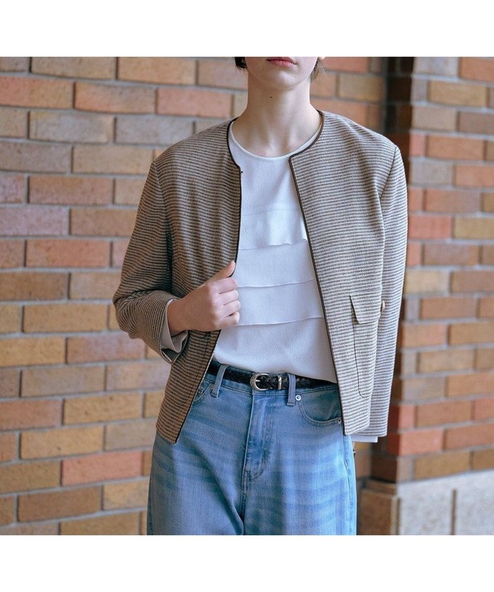 【ジェイ プレス/J.PRESS】の【洗える】Calameraリングメッシュ ジャケット インテリア・キッズ・メンズ・レディースファッション・服の通販 founy(ファニー) https://founy.com/ ファッション Fashion レディースファッション Fashion for Women アウター Coat / Outerwear Collection レディースジャケット・軽アウター Jackets 春 Spring 洗える Machine Washable クラシック Classic, Timeless Style コンパクト Compact, Small Size ショート Short, Short Length ジャケット Jacket, Outerwear ツイード Twill, Twill Weave デニム Denim, Jeans Material バランス Balance, Style Balance フロント Front, Front Design ポケット Pocket, Pocket Detail メッシュ Mesh, Net Fabric メランジ Melange, Mixed Yarn ワイド Wide, Wide Fit S/S・春夏 SS, Spring/Summer, Warm Season 夏 Summer エレガント 上品 Elegant |ID: prp329100004868481 ipo3291000000036278501