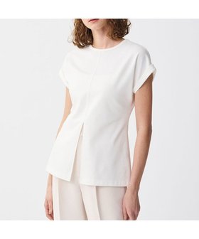 【アンクレイヴ/uncrave】 ダブルフェイスジャージー 2WAYスリットトップス人気、トレンドファッション・服の通販 founy(ファニー) ファッション Fashion レディースファッション Fashion for Women トップス・カットソー Cut & Sew Tops シャツ・ブラウス・オフィスカジュアル Elegant Blouses & Button-Ups ロングTシャツ・Tシャツ Longline T-Shirts & Tees カットソー・ベーシックTシャツ Cut-and-Sewn Tops / Stretch Tees & Basics 春 Spring カットソー Cut and Sewn Top シルケット Silket, Silky Cotton スリット Slit, Slit Detail スリーブ Sleeve, Long Sleeve / Short Sleeve タイトスカート Pencil Skirt, Tight Skirt フレンチ French, French Style ロールアップ Roll-Up, Cuffed Hem ワイド Wide, Wide Fit S/S・春夏 SS, Spring/Summer, Warm Season 夏 Summer |ID:prp329100004868487