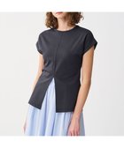 【アンクレイヴ/uncrave】のダブルフェイスジャージー 2WAYスリットトップス 人気、トレンドファッション・服の通販 founy(ファニー) ファッション Fashion レディースファッション Fashion for Women トップス・カットソー Cut & Sew Tops シャツ・ブラウス・オフィスカジュアル Elegant Blouses & Button-Ups ロングTシャツ・Tシャツ Longline T-Shirts & Tees カットソー・ベーシックTシャツ Cut-and-Sewn Tops / Stretch Tees & Basics 春 Spring カットソー Cut and Sewn Top シルケット Silket, Silky Cotton スリット Slit, Slit Detail スリーブ Sleeve, Long Sleeve / Short Sleeve タイトスカート Pencil Skirt, Tight Skirt フレンチ French, French Style ロールアップ Roll-Up, Cuffed Hem ワイド Wide, Wide Fit S/S・春夏 SS, Spring/Summer, Warm Season 夏 Summer thumbnail スレート|ID: prp329100004868487 ipo3291000000036278537