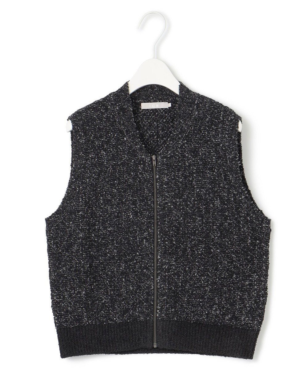 【アイシービー/iCB】の【洗える】 カラーニットツイード ベスト インテリア・キッズ・メンズ・レディースファッション・服の通販 founy(ファニー) 　ファッション　Fashion　レディースファッション　Fashion for Women　アウター　Coat / Outerwear Collection　トップス・カットソー　Cut & Sew Tops　ニット　Knit Tops & Sweaters　ベスト&ジレ / 重ね着スタイル　Vests & Gilets　春　Spring　洗える　Machine Washable　クロップド　Cropped, Short Length　シンプル　Simple, Minimal　ジップ　Zip, Zipper　ジップアップ　Zip-Up, Full Zip　タンク　Tank Top, Sleeveless Top　ツイード　Twill, Twill Weave　ベスト　Vest, Waistcoat　ペーパー　Paper, Kraft Paper　ミックス　Mix, Mixed Style　無地　Plain, Solid Color　ラッセル　Raschel, Raschel Lace　S/S・春夏　SS, Spring/Summer, Warm Season　おすすめ　Recommended / Our Picks　夏　Summer　2024年　2024　2024春夏・S/S　Spring/Summer 2024 SS24　モノミックス系|ID: prp329100004868488 ipo3291000000036278555