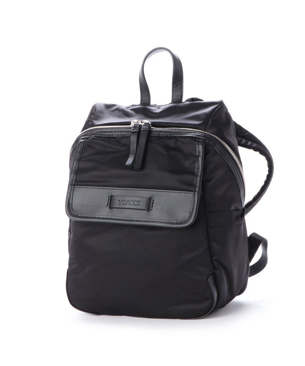 【イザック/Y'SACCS】のナイロン×カウレザー リュックサック Sサイズ 人気、トレンドファッション・服の通販 founy(ファニー) 　ファッション　Fashion　レディースファッション　Fashion for Women　バッグ　Bags　コンパクト　Compact, Small Size　トラベル　Travel, Travel Gear　ポケット　Pocket, Pocket Detail　ラウンド　Round, Round Neck　リュック　Backpack, Rucksack　エレガント 上品　Elegant　 other-1|ID: prp329100004868490 ipo3291000000036278567