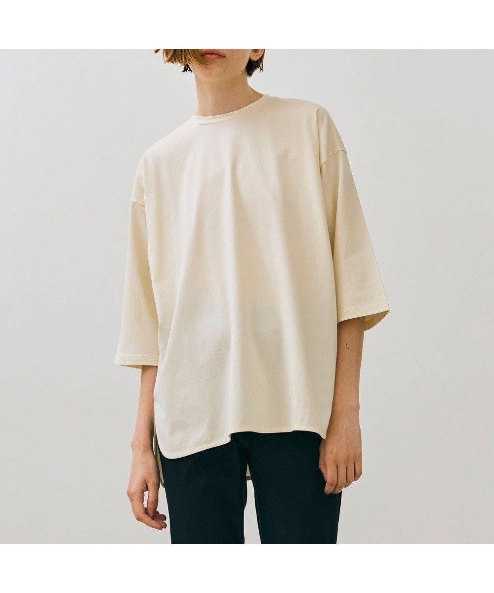 【ベイジ,/BEIGE,】の【BEIGEecru/WEB限定・洗える】JERSEY STITCH / コットンオーバーサイズトップス 人気、トレンドファッション・服の通販 founy(ファニー) 　ファッション　Fashion　レディースファッション　Fashion for Women　トップス・カットソー　Cut & Sew Tops　シャツ・ブラウス・オフィスカジュアル　Elegant Blouses & Button-Ups　ロングTシャツ・Tシャツ　Longline T-Shirts & Tees　カットソー・ベーシックTシャツ　Cut-and-Sewn Tops / Stretch Tees & Basics　カットソー　Cut and Sewn Top　夏　Summer　S/S・春夏　SS, Spring/Summer, Warm Season　洗える　Machine Washable　A/W・秋冬　Autumn/Winter　 other-1|ID: prp329100004868491 ipo3291000000036278574